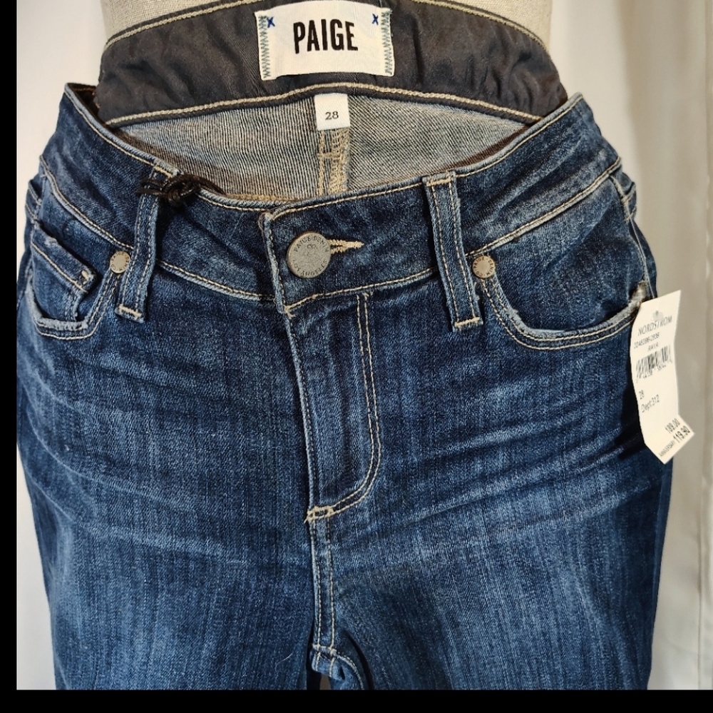 PAIGE TAG, Skyline Skinny Jeans, Woman Blue Denim/Low Rise/Stretchy Nordstrom 28 - Picture 7 of 16